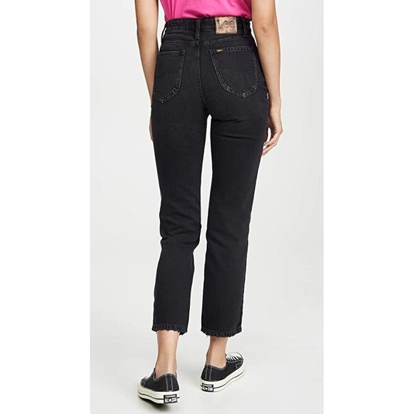 Lee Vintage Modern High Rise Straight Leg Ankle Jeans Washed Black Size 32 - Picture 12 of 12